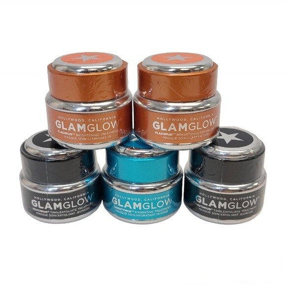 GLAMGLOW Flashmud Youthmud Thirstymud Masks Lot of 5 - Picture 1 of 15
